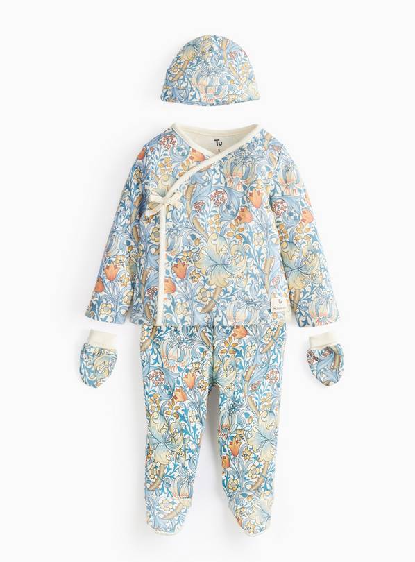 Tu x Morris & Co. Floral Print Starter Set with Gift Bag Newborn